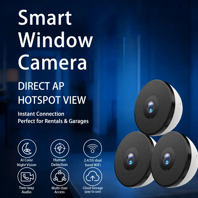 BoyKeep Window Camera, 4MP Ultra HD Indoor Surveillance Camera, 2.4G & 5G WiFi 6 Home Security Camera with Phone APP, Privacy Pr - Image 8