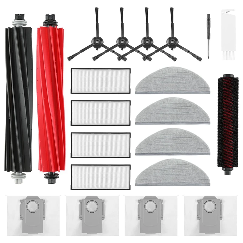 

Main Side Brush Rolling Brush HEPA Filters Mop Cloth Pads Dust Bags As Shown Plastic For Roborock S8 Pro Ultra Robot Vacuum