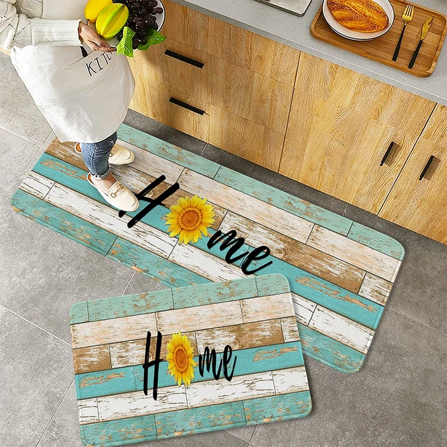 Alfombra antideslizante para el suelo de la cocina, Felpudo de entrada,  decoración del hogar, sala de estar, dormitorio, alfombra de baño, diseño  Route 66 - AliExpress