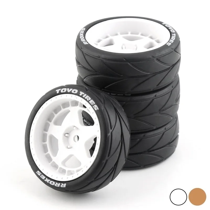 

65 мм 1/10 резиновая шина 12 мм Hex для Tamiya TT01 TT01E TT02 TT02B XV01 TA06 PTG-2 1:10 радиоуправляемая Гоночная машина