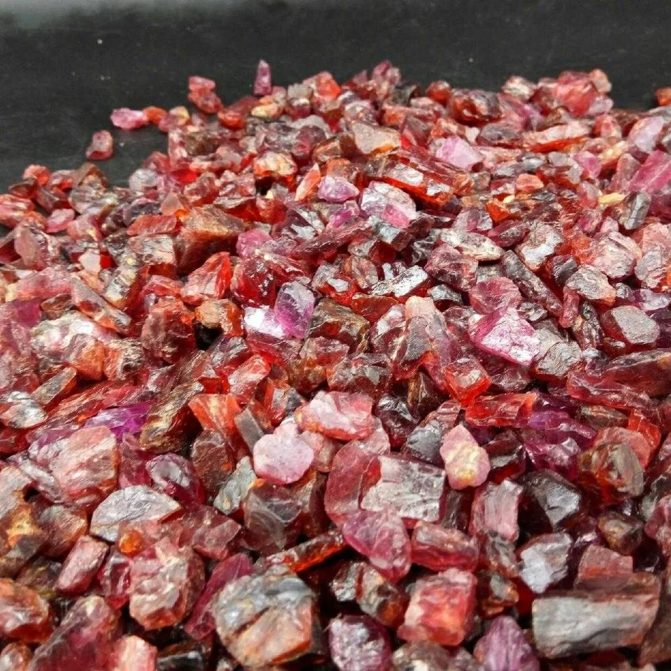 500g natural garnet crushed stone fish tank flowerpot landscaping demagnetizing stone crystal raw