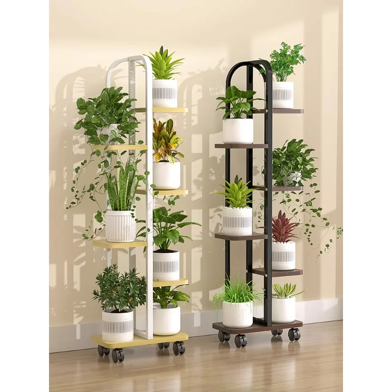 

Balcony trellises, living room flower pots, wrought iron shelves, window sills, succulent wood shelves, indoor multi-layer plant