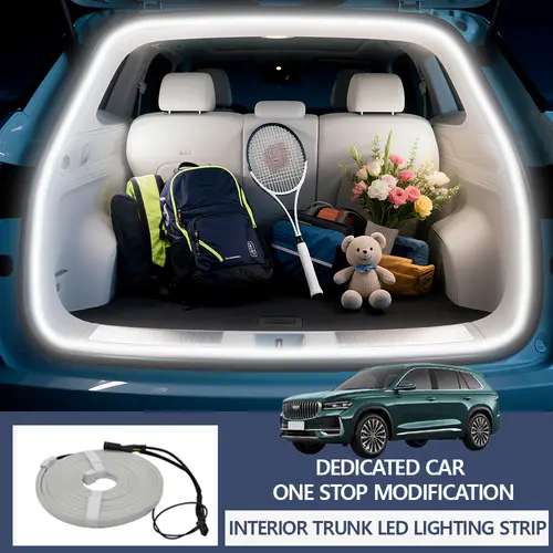 FOR 2021-2024 GEELY MONJARO Car high brightness trunk lighting ambient light interior decoration tailgate light strip - Image 7