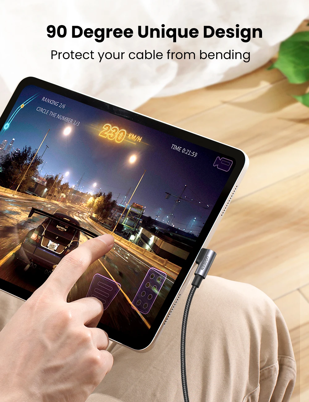 UGREEN PD 100W USB C to USB C Charging Cable for Samsung S10 S20 MacBook Pro iPad 2020 Quick Charger 4.0 PD Fast Charging Cord