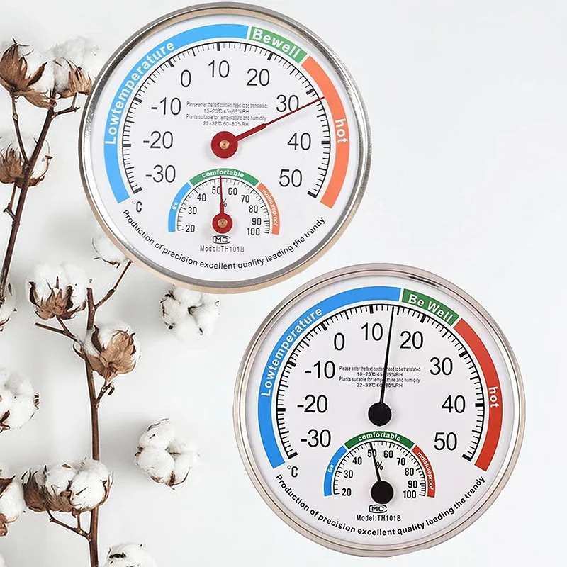 Indoor Outdoor Mechanical Thermometer Hygrometer Celsius Sensor