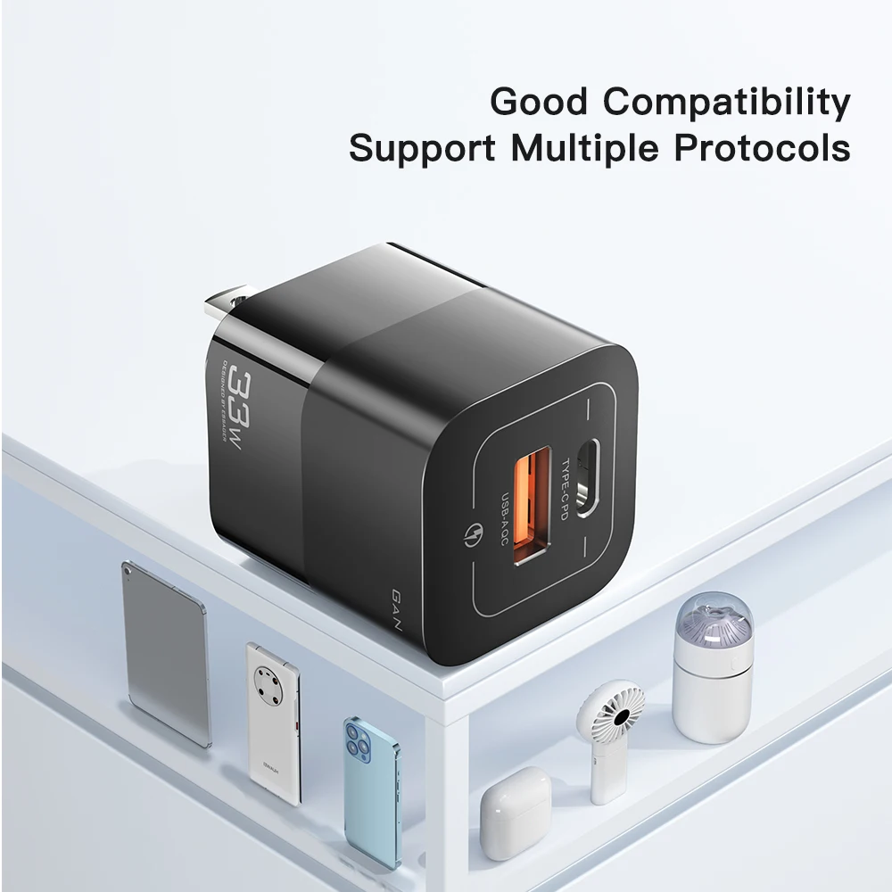 Essager 33W USB C Charger GaN PD 3.0 Fast Charging For iPhone 13 Pro Max 12 11 Type C Portable Phone Charger For Xiaomi Samsung