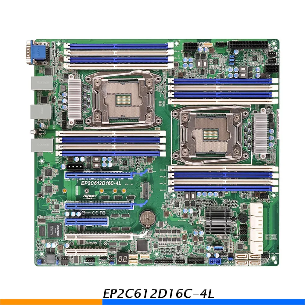 Server Motherboard For ASROCK For EP2C612D16C-4L DDR4 2400 LGA2011 Support E5-2600 V3 V4 Fully Tested Good Quality 1 Server Motherboard For ASROCK For EP2C612D16C 4L DDR4 2400 LGA2011 Support E5 2600 V3 V4 Fully