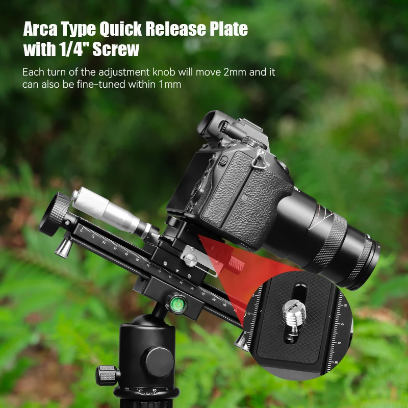 AstrHori 170MM Portable Aluminum Alloy Macro Focusing Rail Slider Camera Track Dolly Quick Release Slider Stabilizer Rail System