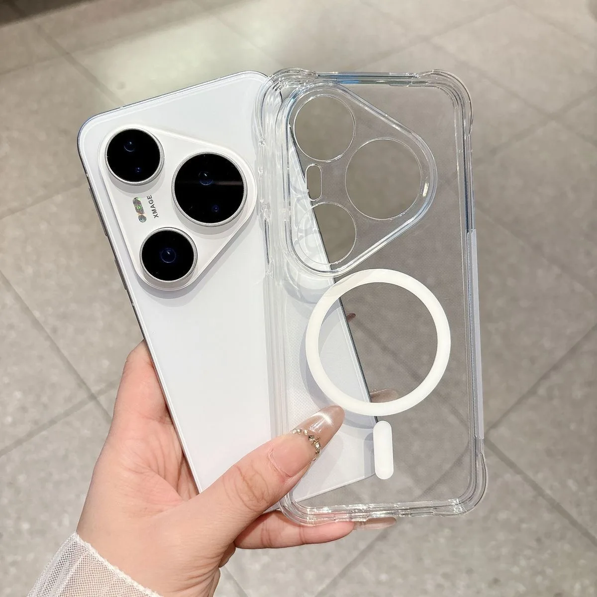 Reinforced Corners Shockproof Clear Case with MagSafe-Compatible Wireless Charging