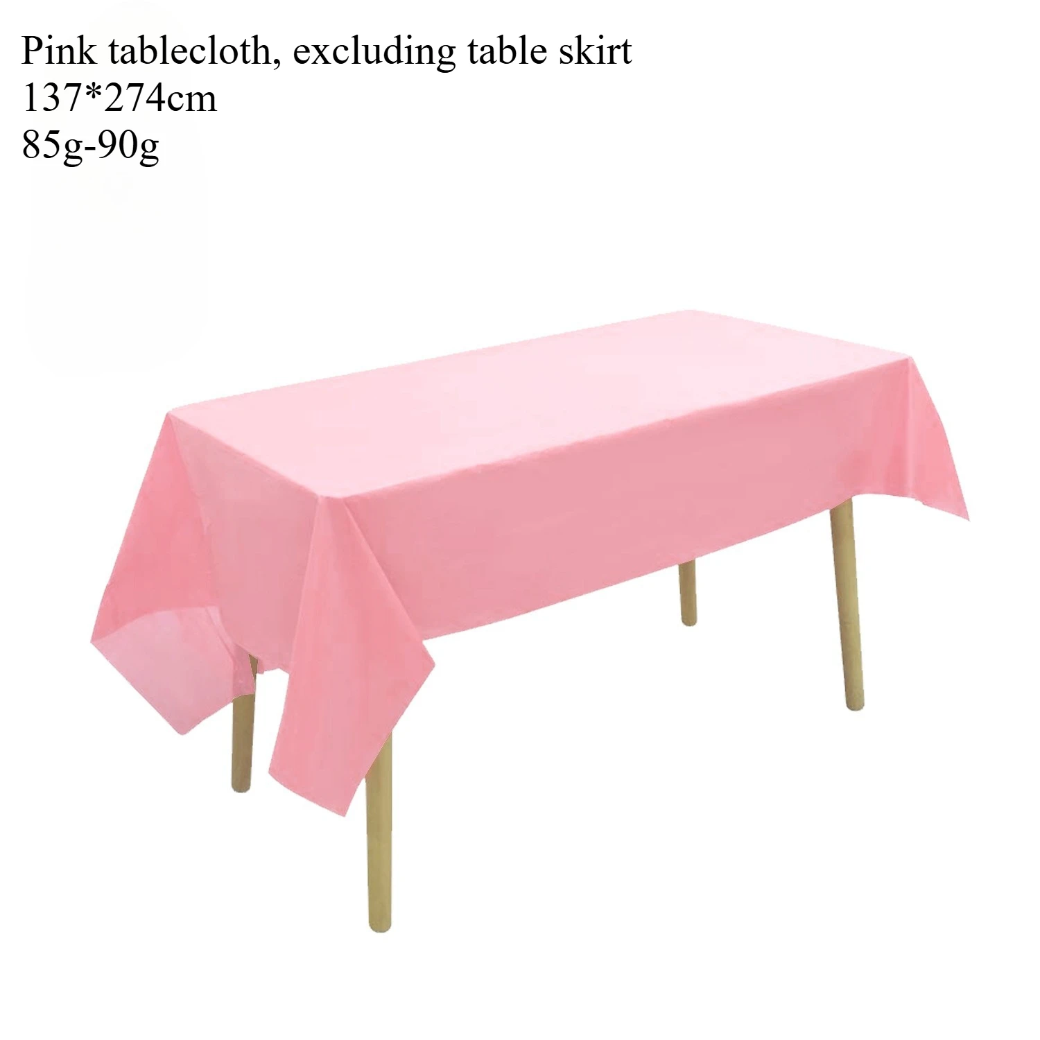 Disposable Solid Color Tablecloth and Skirt Set - Rectangular Paper Cover