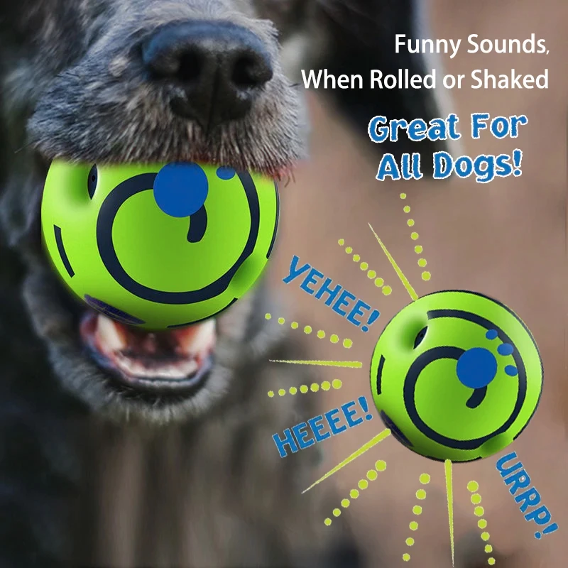 Pet Dog Toy Ball Wobble Wag Giggle Ball Interactive Dog Cat Toy Chew Toy Giggle Sounds Toy When Rolled or Shaken For Pet Dog Fun 6