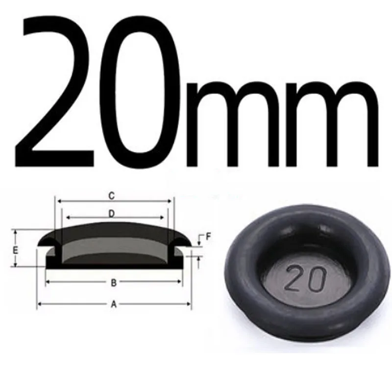 Occhiello passacavo in gomma, 1 pz 16-100mm Blanking Occhiello passacavo in gomma, 1 pz 16-100mm Blanking
