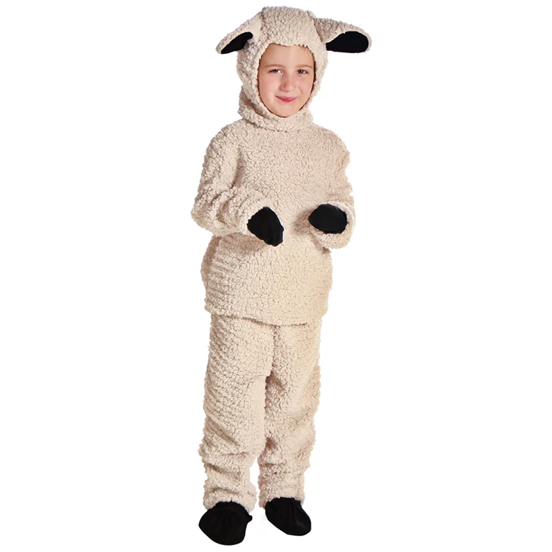 Kids Animal Costumes Set Sheep & Horse Plush Clothes Outfits Children Party Dress - Up