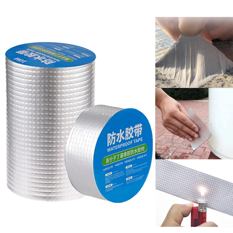 ButylAdhesiveTapeWaterproofLeakRepairTapeAluminumFoilPlugging