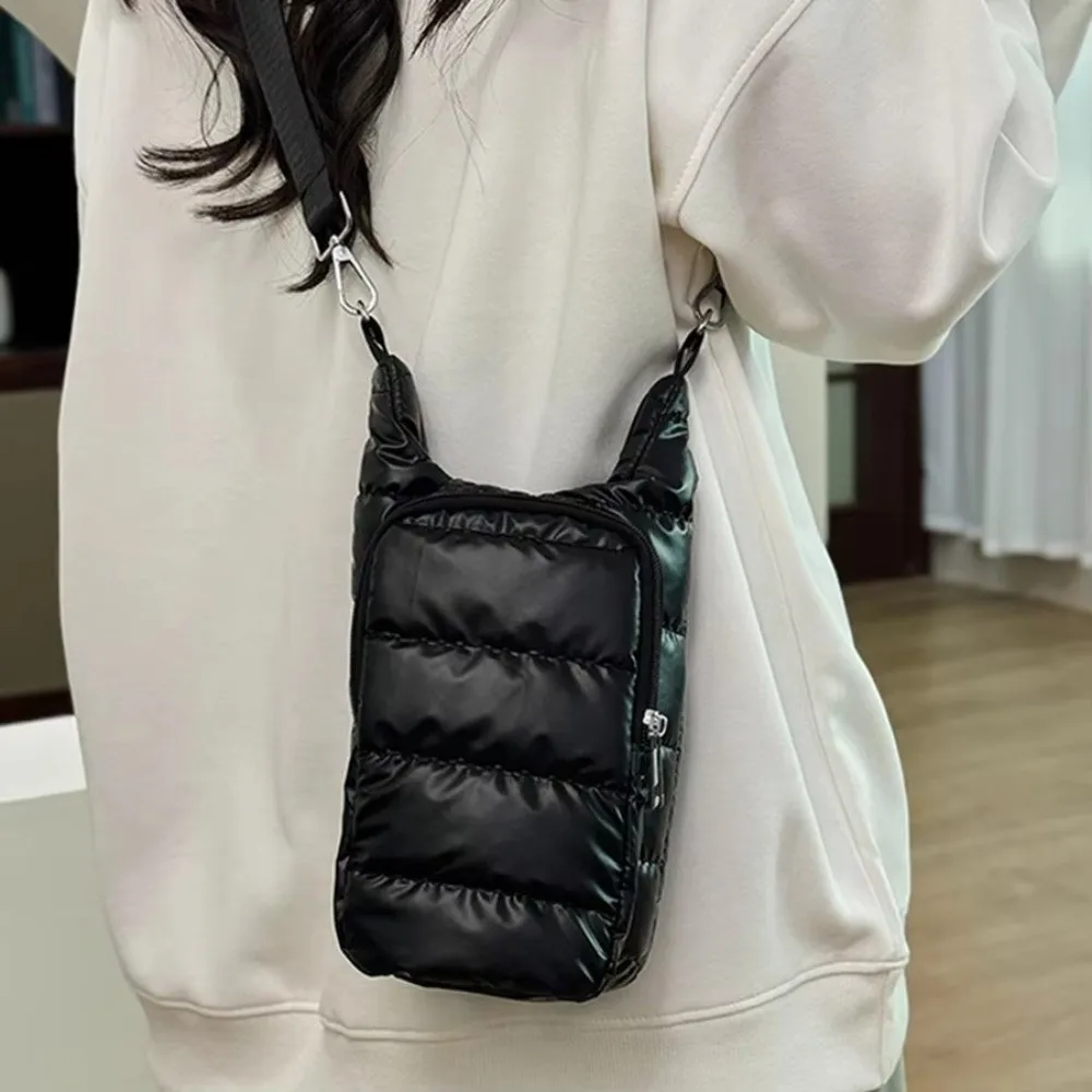 Borsa a tracolla in nylon per borraccia con tasca frontale, custodia a tracolla per borraccia - immagine 5