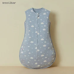 Cozy Cotton Unisex Baby Sleep Sack - Lightweight, Sleeveless Wearable Summer Blanket - 12 - 18 M (Starry Clouds)