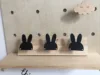 Nordic Style Creative Home Hook Clothes Hanging Children Room Rabbit Solid Wood Storage Racks Bow Clapboard Home Decoration 6