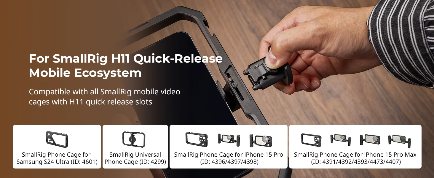 H11 Quick Release Adapter (Arca) for Tripods Gimbal Stabilizers Sliders Equipmen