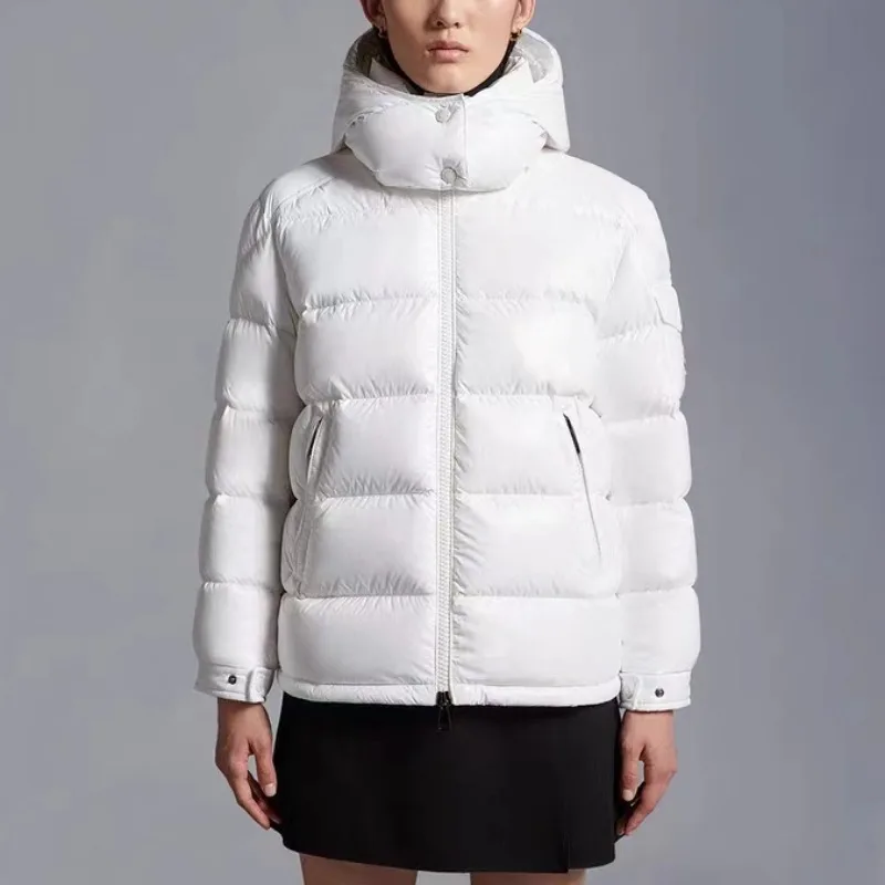 Top Quality Women's 90 White Goose Down Jacket, Winter Luxury Short Bread Coat Down Jacket for Women, Women's Short White Jacket