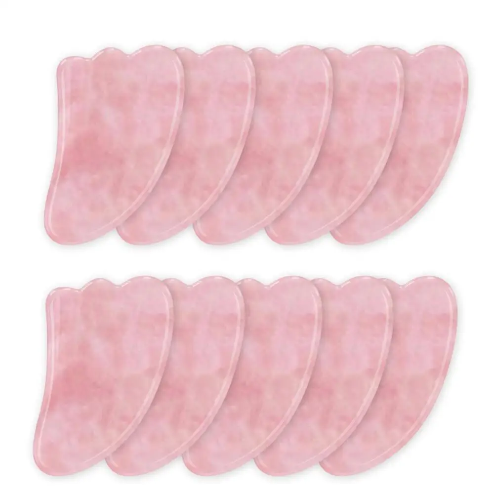 

5/10pcs Obsidian Jade Stone Horn-shaped Gua Sha Scraper Rose Quartz Handmade Gua Sha Tool Anti Wrinkle Scraping Gouache Scraper