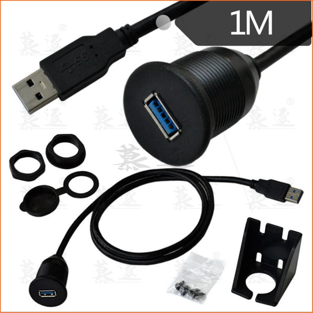 

Удлинительный кабель с утопленным креплением и пряжкой, USB, для автомобилей, грузовиков, лодок, мотоциклов, приборной панели, 1 м, 3 фута