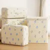 Foldable Quilt Storage Bag with Handles Portable Large Capacity Clothes Storage Bins Closet Cabinet Organizer 4