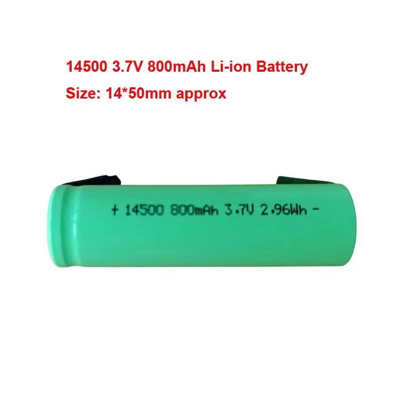 14500 Li-ion Rechargeable Battery For Philips FLYCO SID Electrick Toothbrush Shaver D8 D-8 Trimmer D8  Battery 3.7V 800mAh