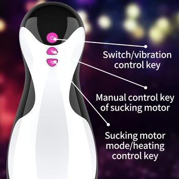 Male Automatic Sucking Heating Vagina Pussy Masturbation Cup Hands Free Real Blowjob Masturbator Adult Sex Toys For Men 18+ 3