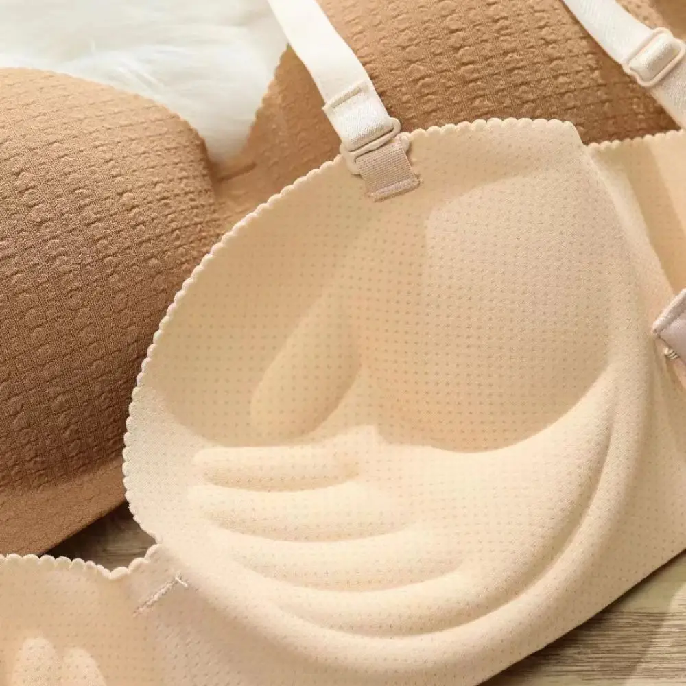 Comfortable Shockproof Seamless Deep V Bras Anti-sagging Lingerie Wireless Bra Push Up Underwear for Women Women 4