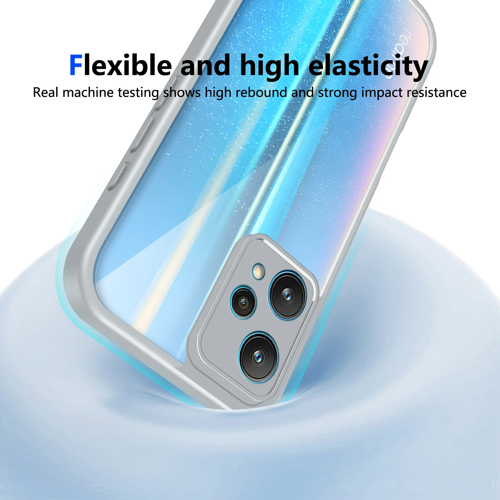 Enhanced Silicone Bumper Clear Matte Back Phone Case