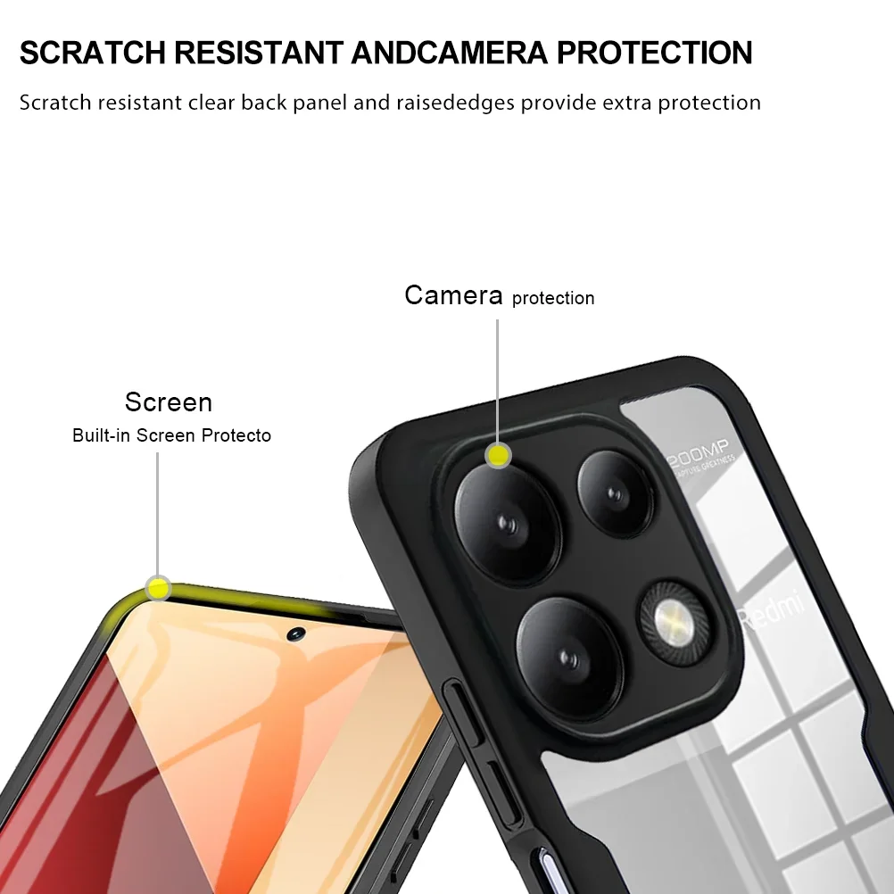 360 Full Shockproof Clear Case with Screen Protection Cover