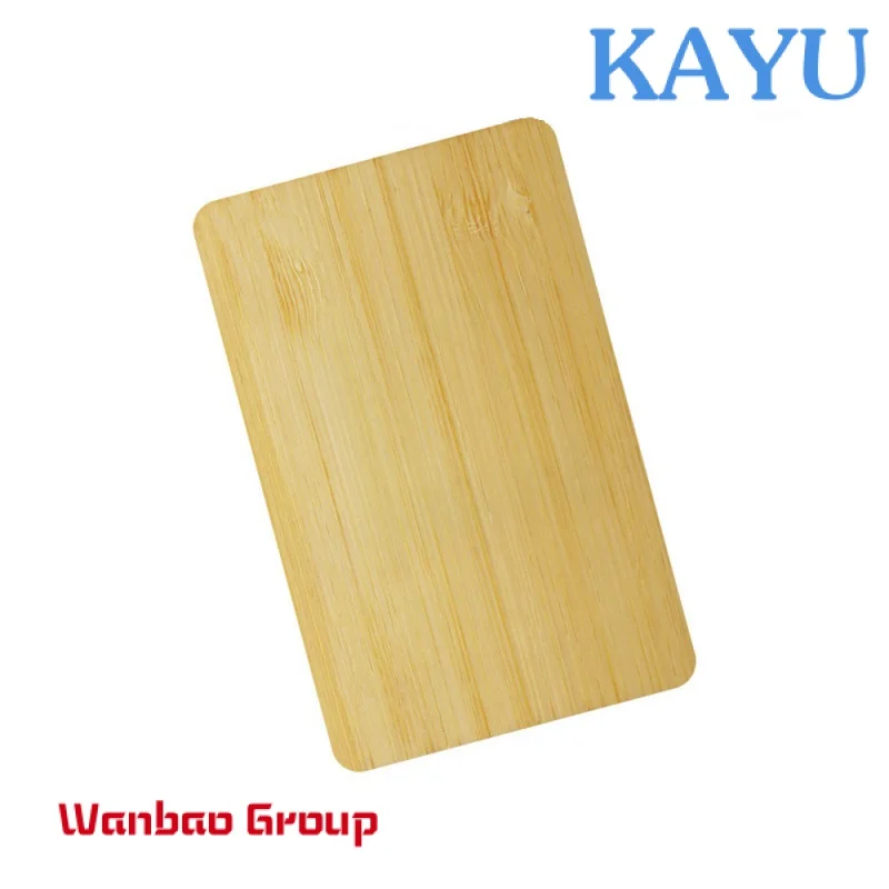 13.56mhz Passive NFC Laser Engraving Blank Wood Business Card NFC Bamboo Card Blank Hotel Access Control