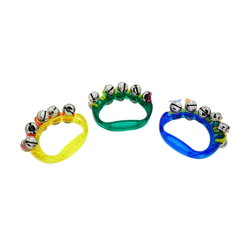 Orff instrument Stick Shaker percussion rattle 10-bell infant hand bell instrumentos musicais shaker bead sticks kids Dance game