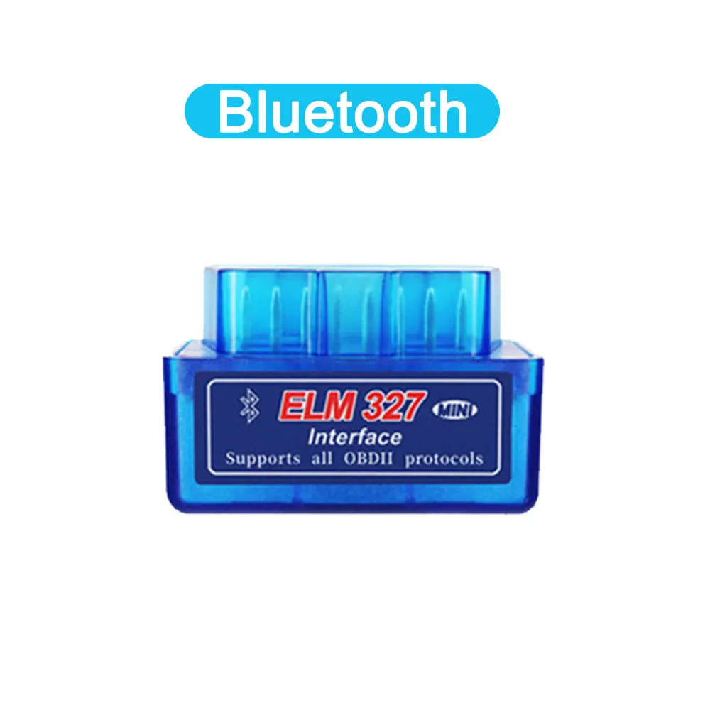 Mini OBD2 Car Scanner ELM 327 Tester Wireless WIFI Bluetooth Car Interface Scanner Tool for Android IOS car battery charger price Code Readers & Scanning Tools