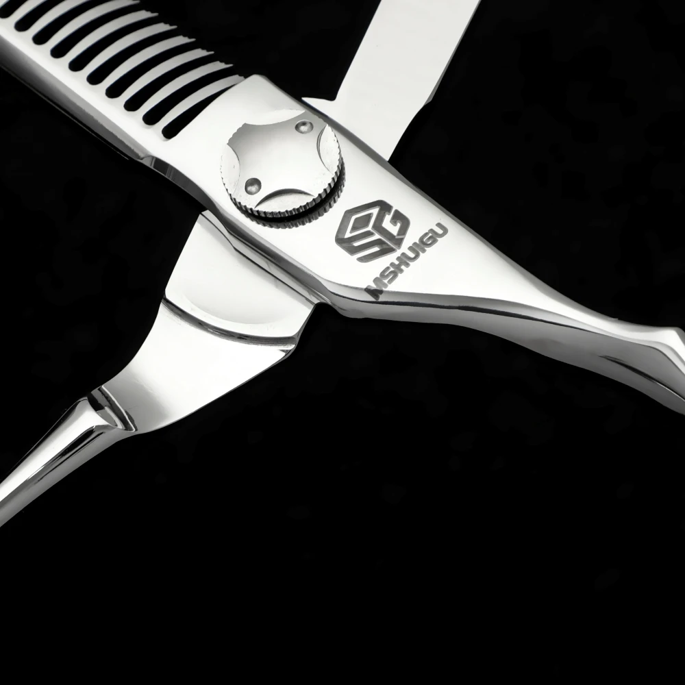 ACOS 5,5 Zoll Professionelle Friseurschere Multifunktionale Effilierschere Japanischer 440C Stahl für Heim- und Salonbedarf – Detail 10