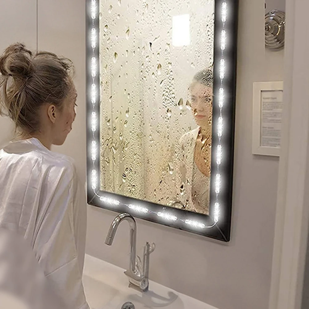 10FT LED Makeup Light Strip Dimmable USB Stick on Mirror Lights Waterproof Mirror Strip Lights for Makeup Vanity Table Bathroom