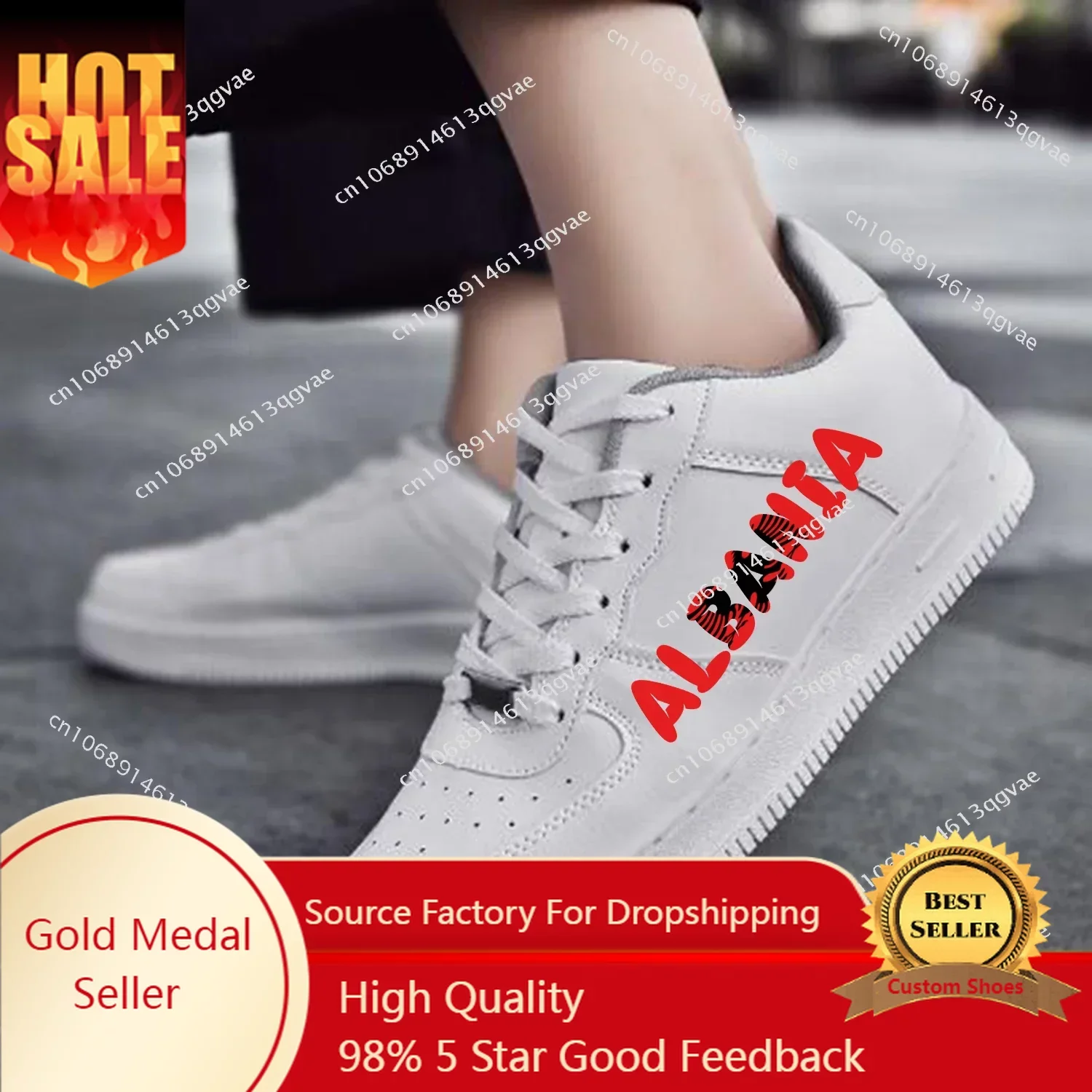 

Albanian Flag AF Basketball Mens Womens Sports Running High Quality Flats Force Sneakers Lace Up Mesh Customized Made Shoe DIY