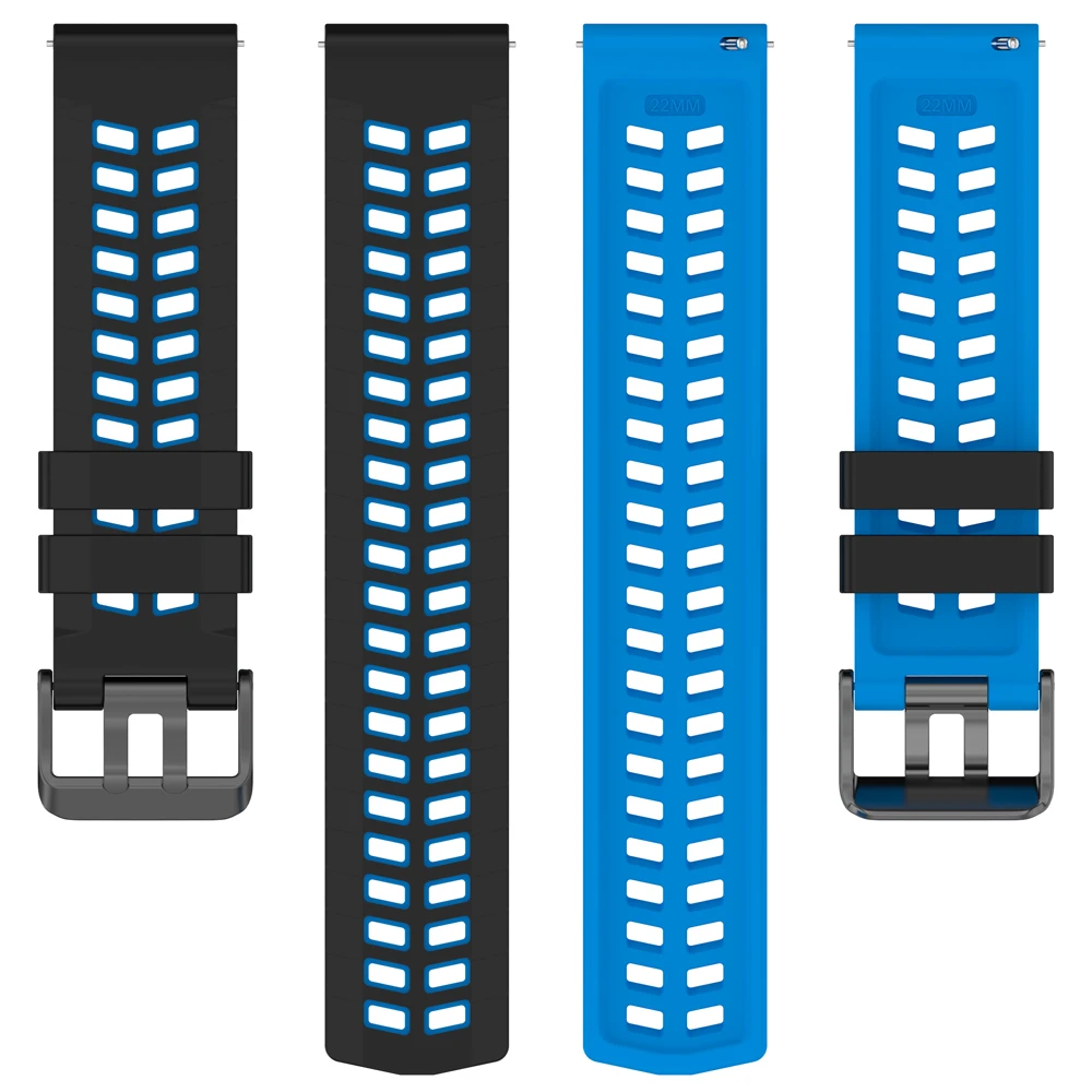 Breathable 22mm Silicone Watch Strap - Premium Sports Band Bracelet