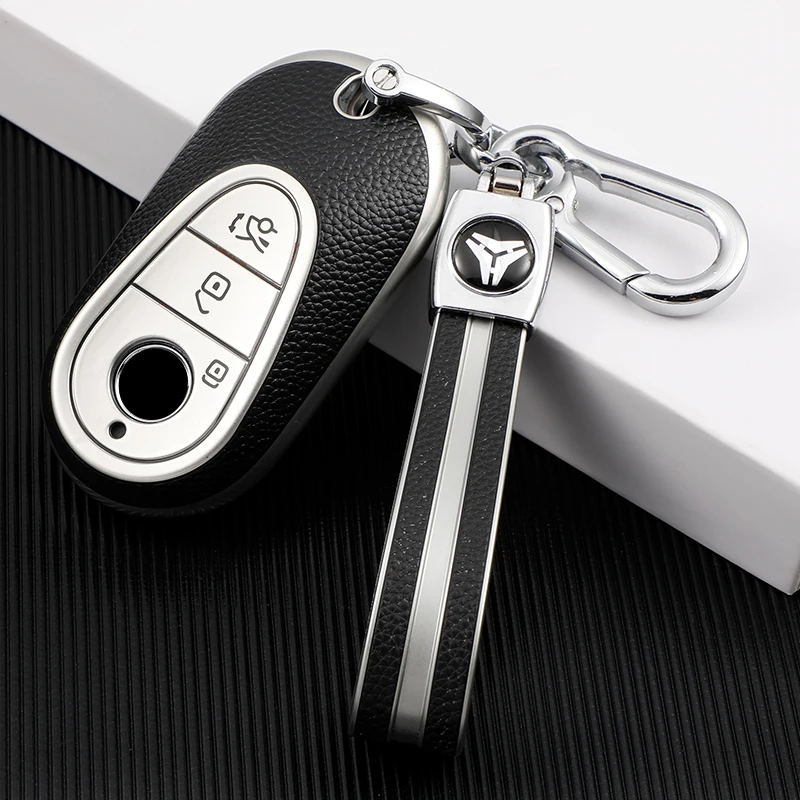 Car Smart Key Case Cover Shell Bag Keychain for Mercedes Benz S Class W223  S350 S400 S450 S500 C200 C260 2021 Protector