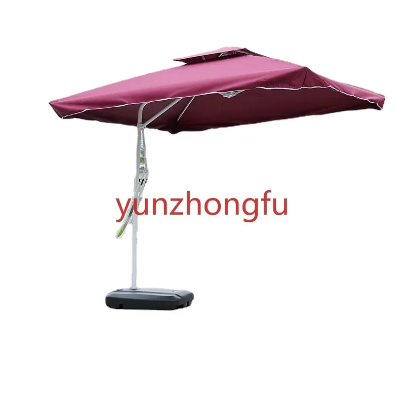 

Sunshade Garden Umbrella Outdoor Leisure Beach Wrench Side Stand Square Double Top