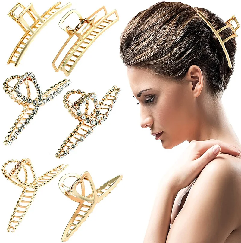 

Metal Hair Clip Set Headwear European and American Pearl Grab Clip Combination Set