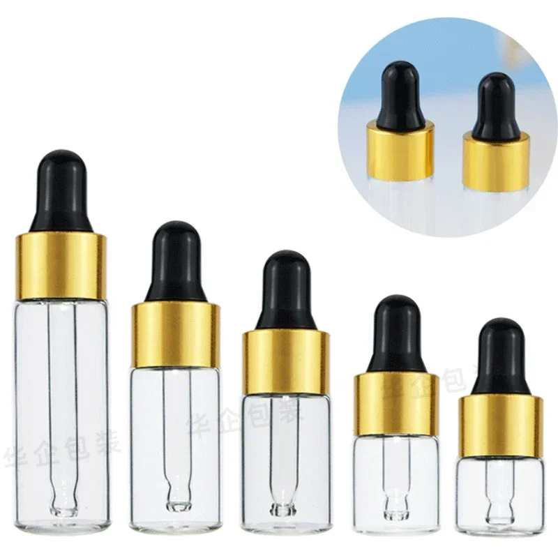 1-5ml Clear Mini Glass Dropper Bottles Small with Glass Eye Dropper for Essential Oils Dispensing Bottle Sample Traveling Bottle dropper bottle