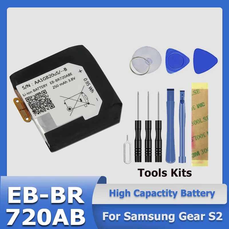 

High Quality Battery 250mAh EB-BR720ABE For Samsung Gear S2 Classic R720 R732 Batteries Accompanying Tool