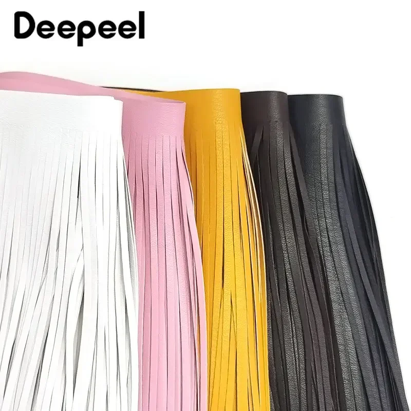 1 미터 10-30cm PU 가죽 술 프린지 트림 장식 레이스 리본 DIY 핸드백 자..