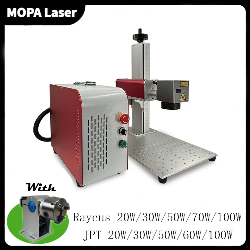 30W/60W/100W JPT M7 Mopa Fiber Laser Engraver Machine Color Marking