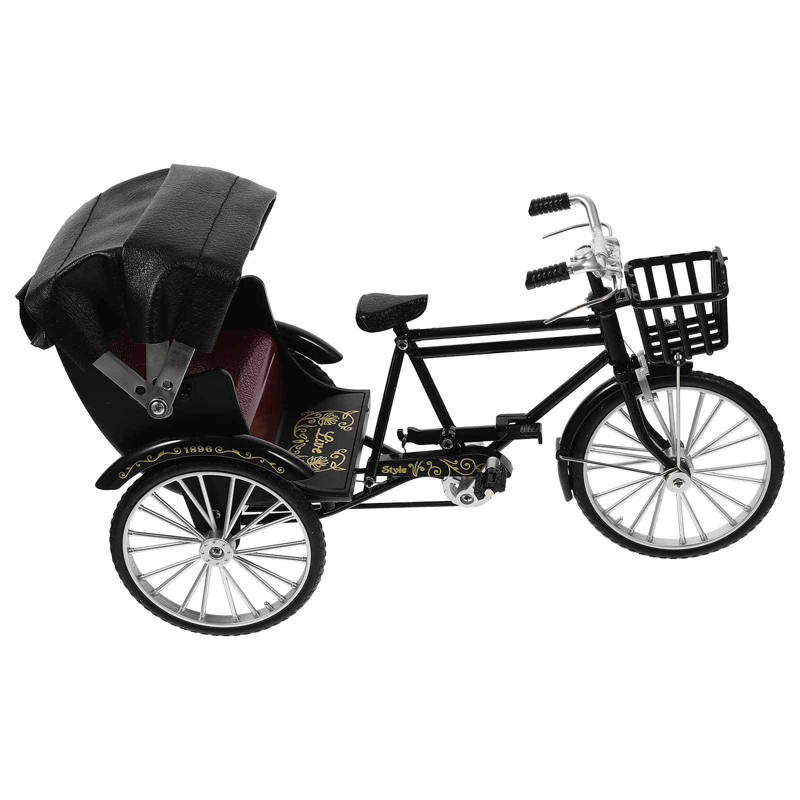 

Vintage Home Decor Mini Tricycle Finger Bike Office Decoration Art Ornaments Figurines Sculpture Gifts Black Minibike