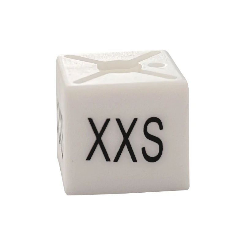 스냅온 XXS5XL 100개/봉 플라스틱 사이즈 마커, 옷걸이 태그용 큐브, 옷걸이 액세서리