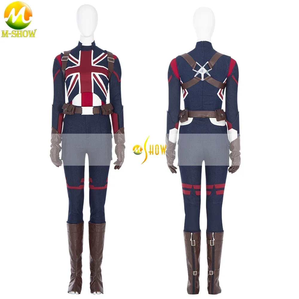 

2021 Superhero Captain Peggy Carter Cosplay Costume Women Outfit for Halloween