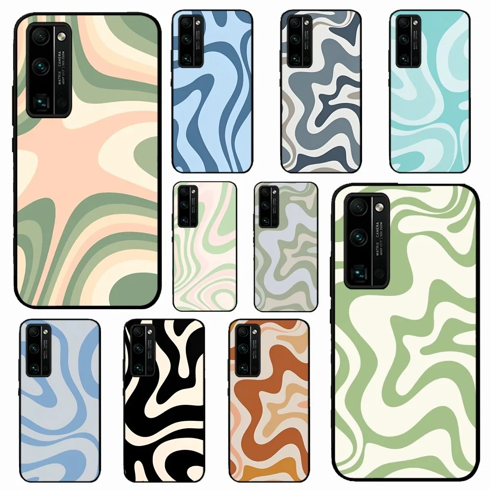 

Abstract liquid Swirl Phone Case For Huawei Honor 10 lite 9 20 7A 9X 30 50 60 70 pro plus Soft Silicone Cover