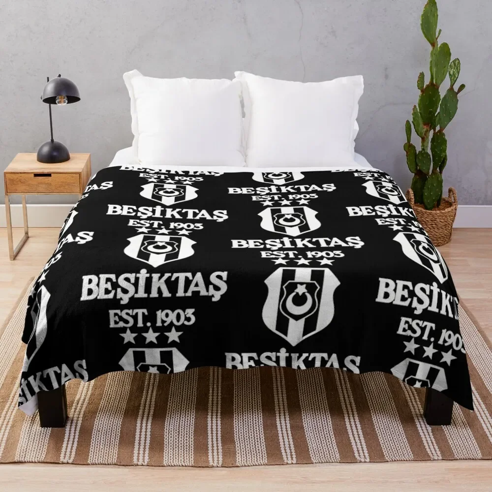 

Besiktas White Throw Blanket Retros Luxury Designer Blankets